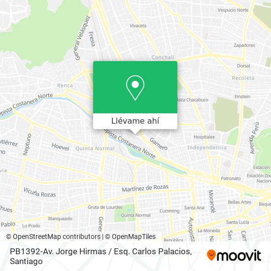 Mapa de PB1392-Av. Jorge Hirmas / Esq. Carlos Palacios