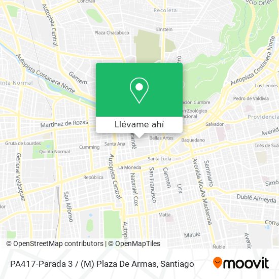 Mapa de PA417-Parada 3 / (M) Plaza De Armas