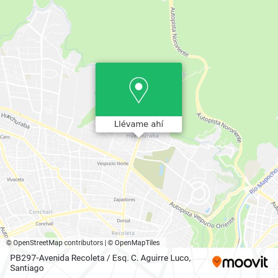 Mapa de PB297-Avenida Recoleta / Esq. C. Aguirre Luco