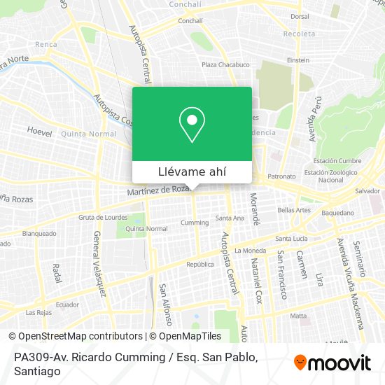 Mapa de PA309-Av. Ricardo Cumming / Esq. San Pablo
