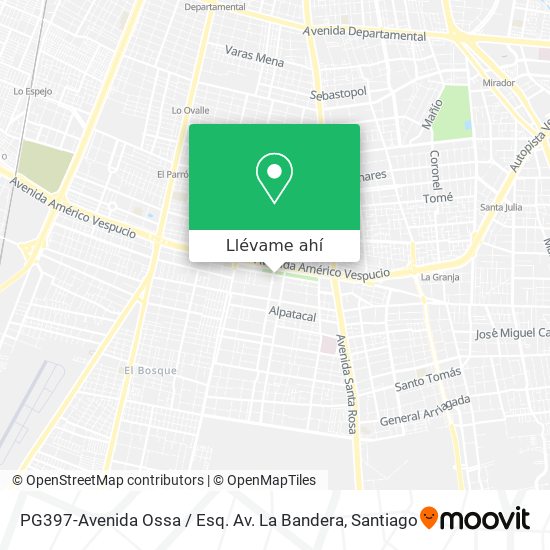 Mapa de PG397-Avenida Ossa / Esq. Av. La Bandera