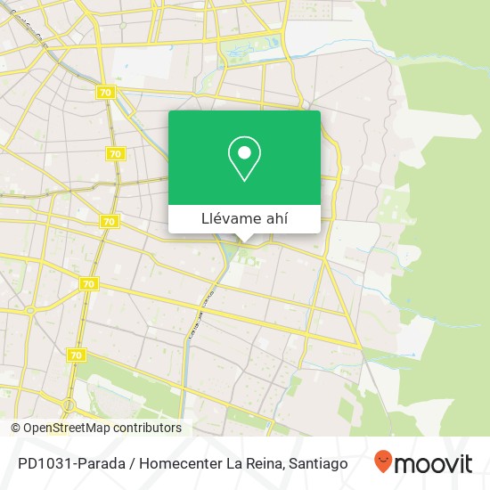 Mapa de PD1031-Parada / Homecenter La Reina