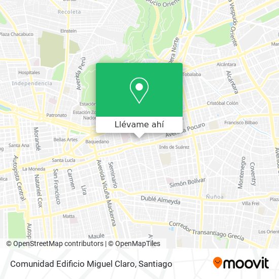 Mapa de Comunidad Edificio Miguel Claro