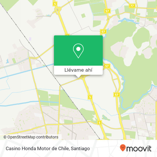 Mapa de Casino Honda Motor de Chile