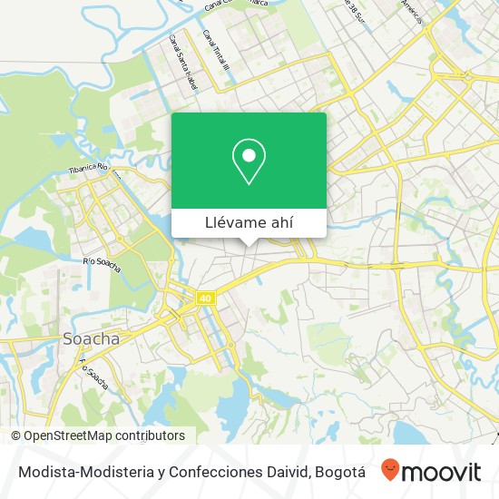 Mapa de Modista-Modisteria y Confecciones Daivid