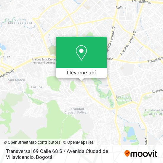 Mapa de Transversal 69 Calle 68 S / Avenida Ciudad de Villavicencio