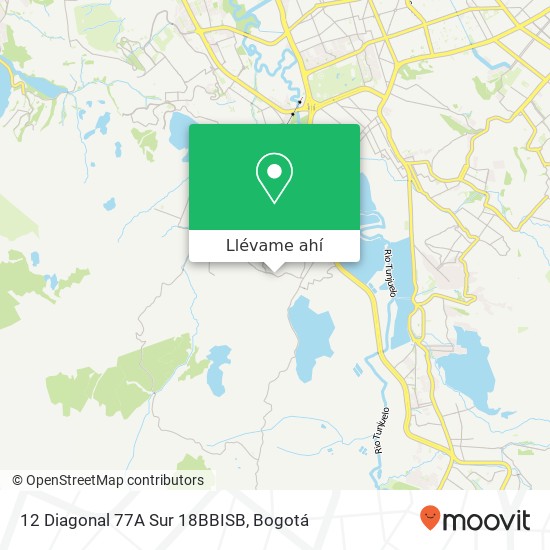 Mapa de 12 Diagonal 77A Sur 18BBISB