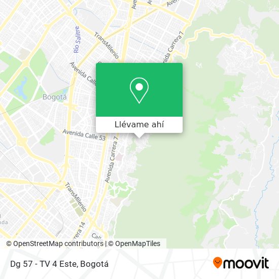 Mapa de Dg 57 - TV 4 Este