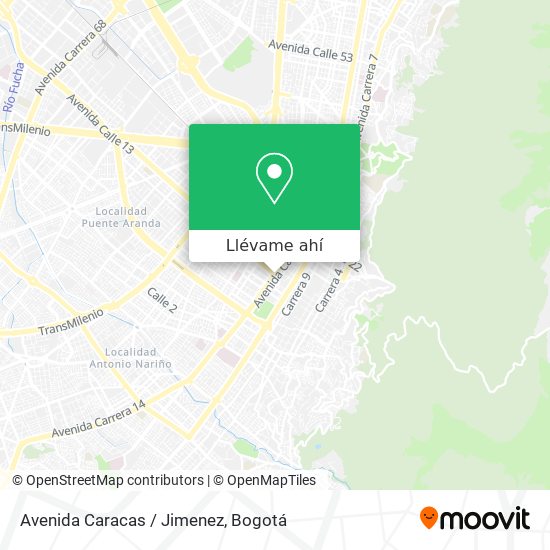 Mapa de Avenida Caracas / Jimenez
