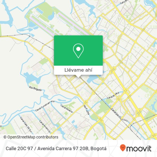 Mapa de Calle 20C 97 / Avenida Carrera 97 20B