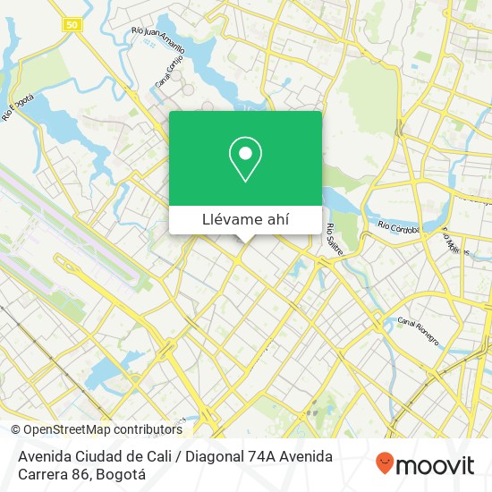 Mapa de Avenida Ciudad de Cali / Diagonal 74A Avenida Carrera 86
