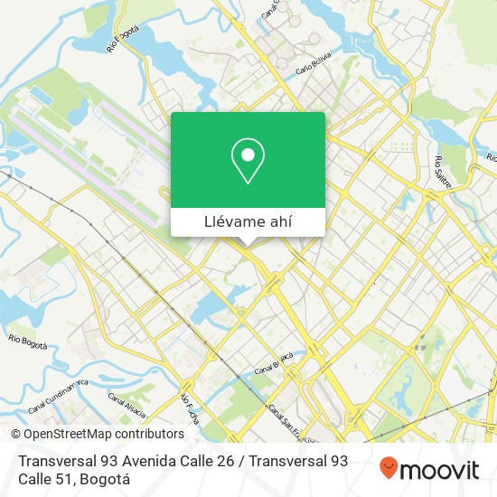 Mapa de Transversal 93 Avenida Calle 26 / Transversal 93 Calle 51