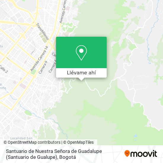 Mapa de Santuario de Nuestra Señora de Guadalupe (Santuario de Gualupe)
