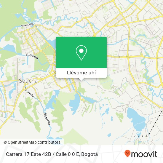Mapa de Carrera 17 Este 42B / Calle 0 0 E