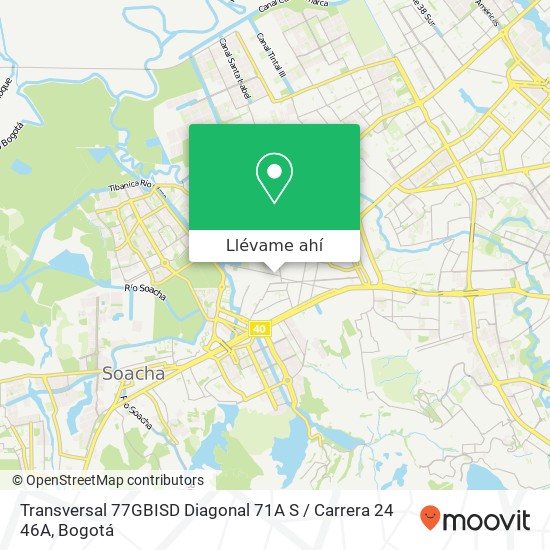 Mapa de Transversal 77GBISD Diagonal 71A S / Carrera 24 46A