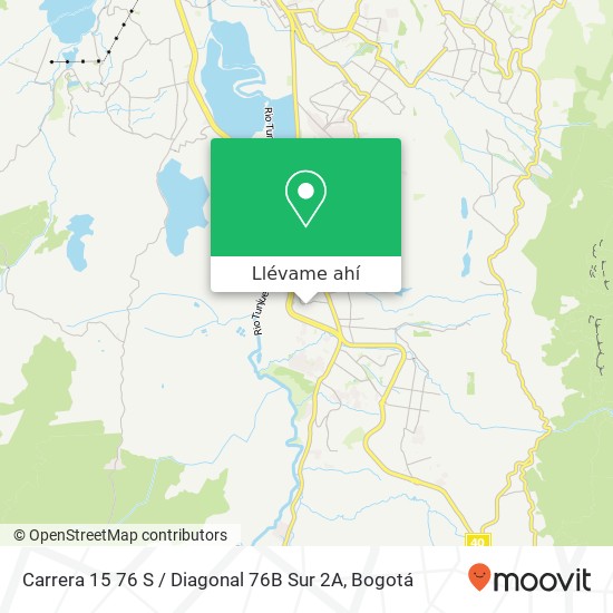 Mapa de Carrera 15 76 S / Diagonal 76B Sur 2A