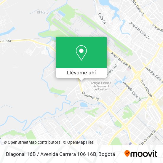 Mapa de Diagonal 16B / Avenida Carrera 106 16B
