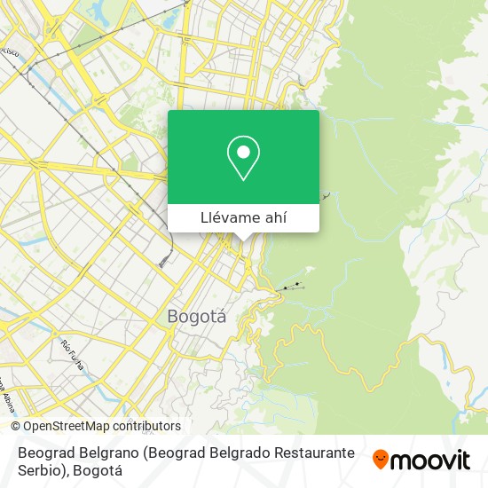 Mapa de Beograd Belgrano (Beograd Belgrado Restaurante Serbio)