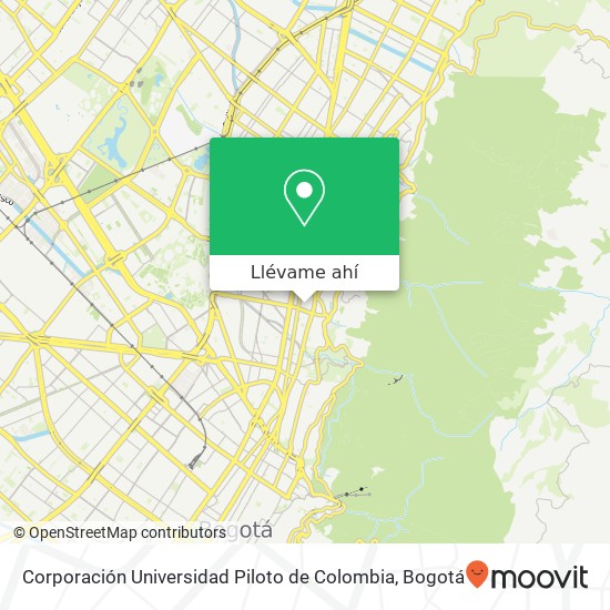 Mapa de Corporación Universidad Piloto de Colombia