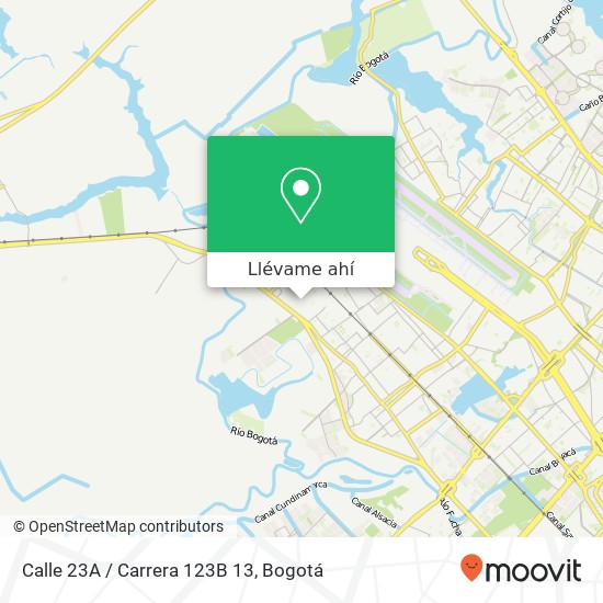 Mapa de Calle 23A / Carrera 123B 13