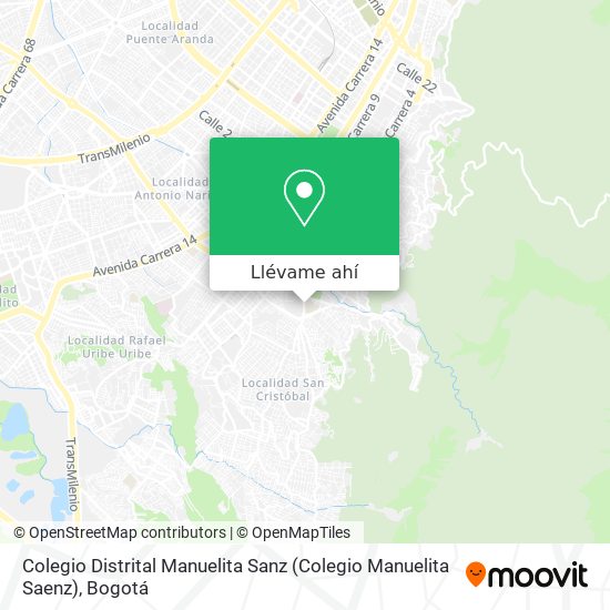 Mapa de Colegio Distrital Manuelita Sanz (Colegio Manuelita Saenz)