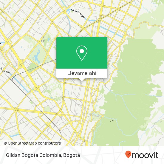 Mapa de Gildan Bogota Colombia