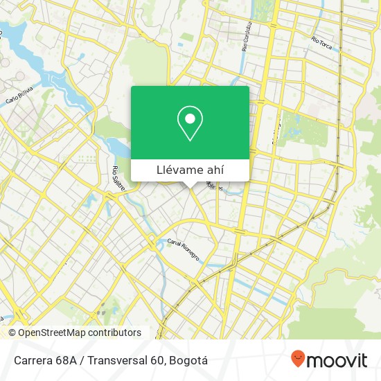 Mapa de Carrera 68A / Transversal 60