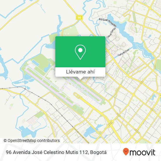 Mapa de 96 Avenida José Celestino Mutis 112