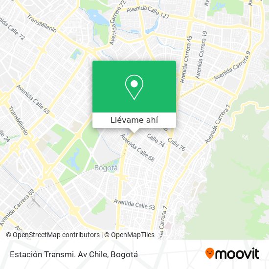 Mapa de Estación Transmi. Av Chile