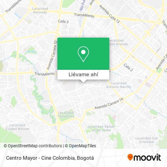 Mapa de Centro Mayor - Cine Colombia