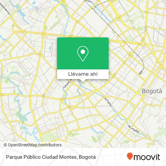Mapa de Parque Público Ciudad Montes