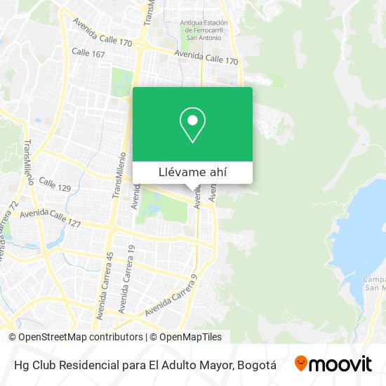 Mapa de Hg Club Residencial para El Adulto Mayor