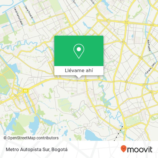 Mapa de Metro Autopista Sur