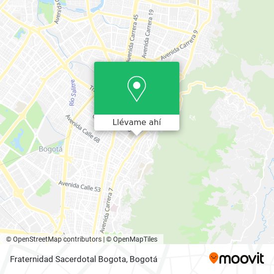 Mapa de Fraternidad Sacerdotal Bogota