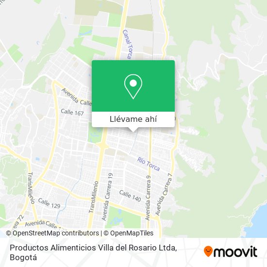 Mapa de Productos Alimenticios Villa del Rosario Ltda