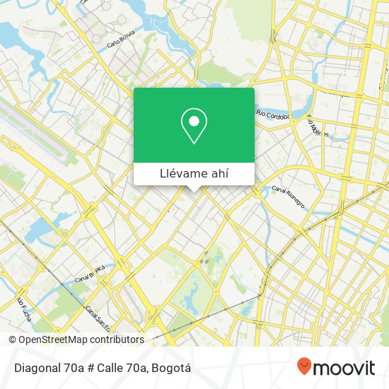 Mapa de Diagonal 70a # Calle 70a