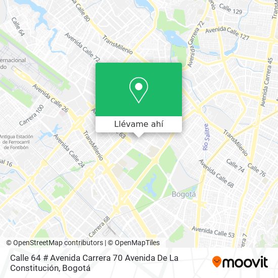 Mapa de Calle 64 # Avenida Carrera 70 Avenida De La Constitución