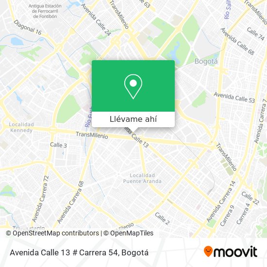 Mapa de Avenida Calle 13 # Carrera 54