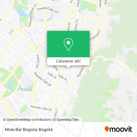 Mapa de Mole Bar Bogotá