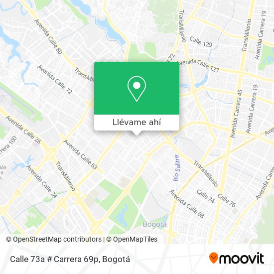 Mapa de Calle 73a # Carrera 69p