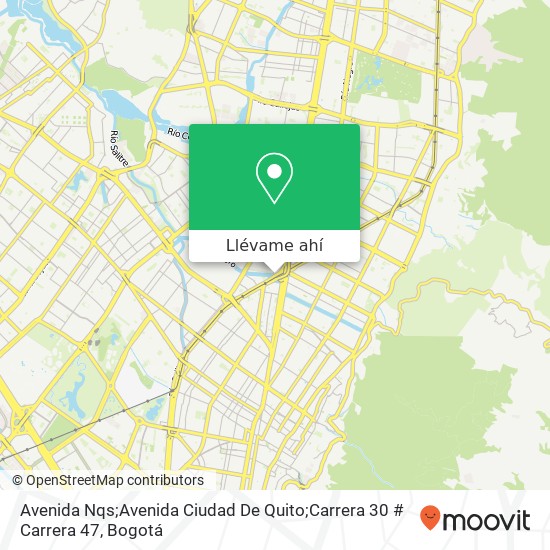 Mapa de Avenida Nqs;Avenida Ciudad De Quito;Carrera 30 # Carrera 47