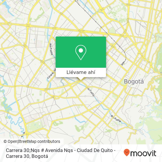 Mapa de Carrera 30;Nqs # Avenida Nqs - Ciudad De Quito - Carrera 30