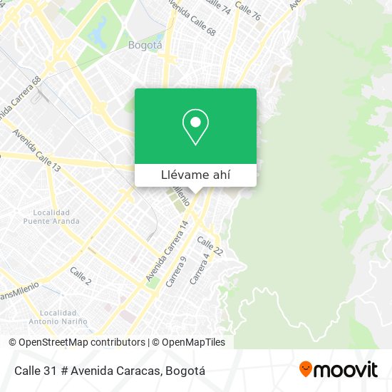 Mapa de Calle 31 # Avenida Caracas