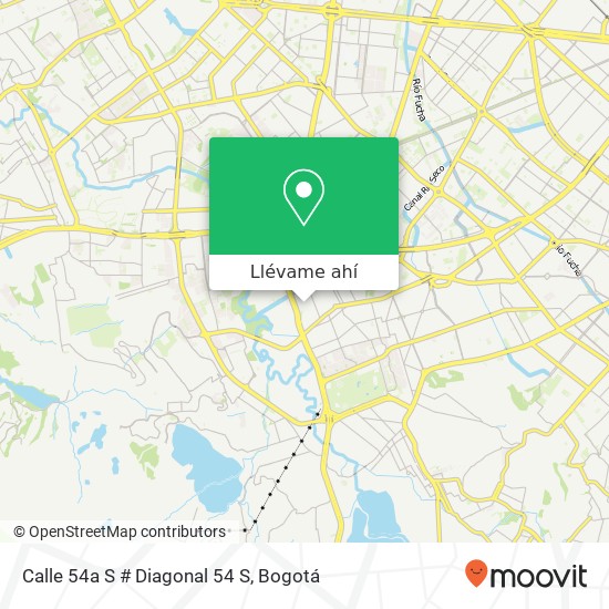Mapa de Calle 54a S # Diagonal 54 S