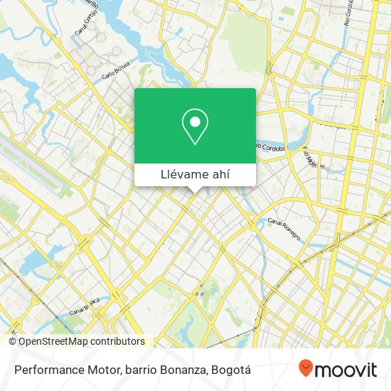 Mapa de Performance Motor, barrio Bonanza