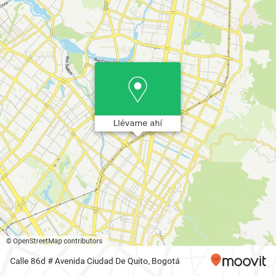Mapa de Calle 86d # Avenida Ciudad De Quito