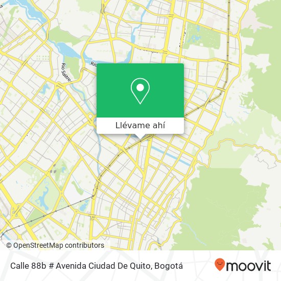 Mapa de Calle 88b # Avenida Ciudad De Quito