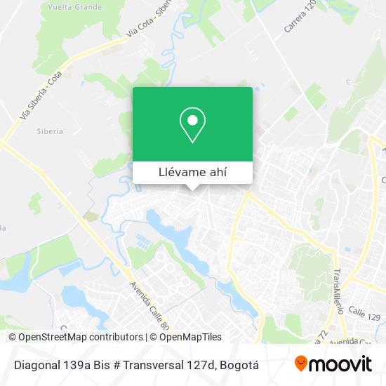 Mapa de Diagonal 139a Bis # Transversal 127d