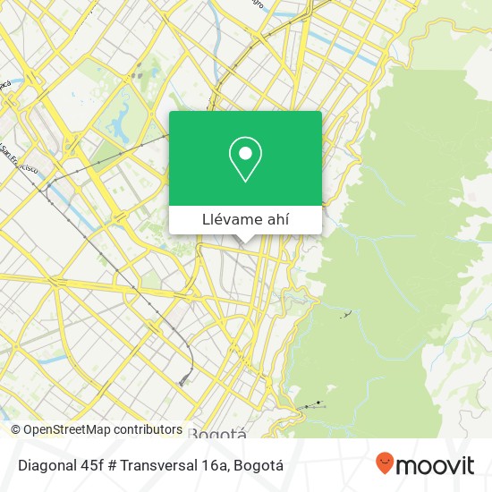 Mapa de Diagonal 45f # Transversal 16a