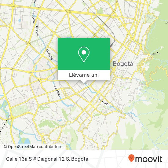Mapa de Calle 13a S # Diagonal 12 S